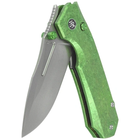 Remette Rhino Knife Green Crystallized Titanium, Pearlescent M390 (RNTB4)