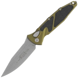 Microtech Socom Elite Auto S/E Automatic Knife OD Green Aluminum, Apocalyptic M390MK by Tony Marfione (160A-10APOD)