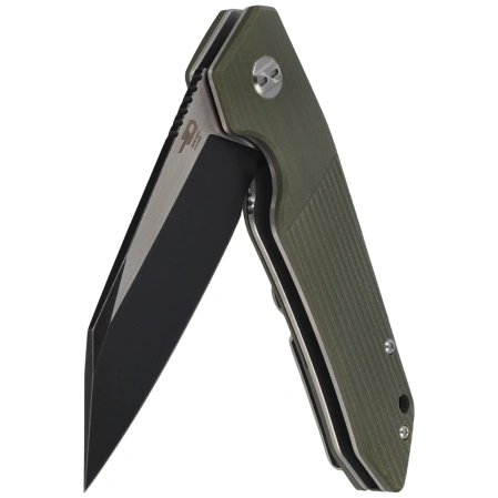 Bestech Barracuda Green G10, Black Stonewashed/Satin D2 knife (BG15B-2)