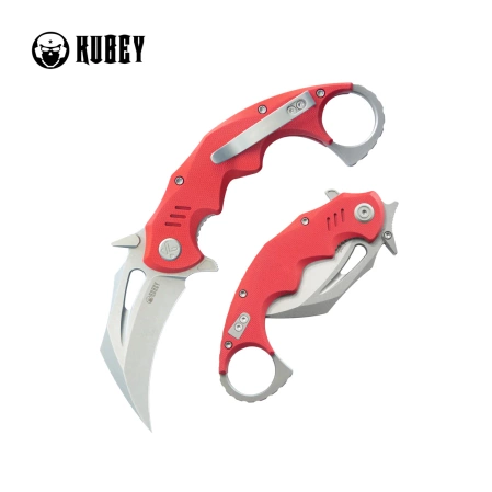 Nóż składany Kubey Mini Wrath Red G10, Beadblasted 14C28N by MUZI Design (KU262D)