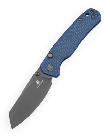 Bestechman Cicada's Wing-TL Knife Blue Canvas Micarta, Black PVD 10Cr15CoMoV (BMK24-M-4)