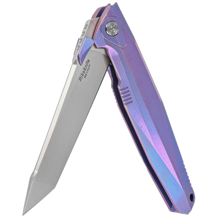 Rike Knife RK1707T-B Blue Titanium, Bead Blasted / Satin M390