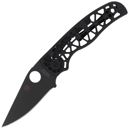 Nóż składany Spyderco Edgerati Black Aluminium, Black DLC CPM S30V by Sal Glesser (C266BKALBKP)