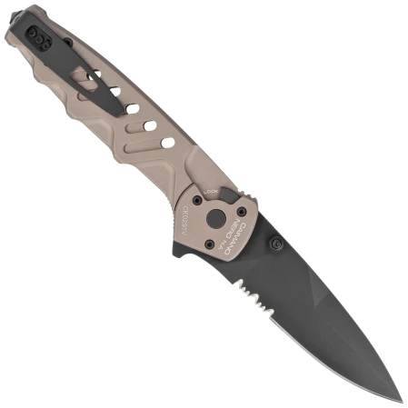 Extrema Ratio Caimano Nero N.A. Tactical Mud Aluminum Knife, Black MIL-C N690 (04.1000.0166/BLK/TM)
