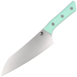 Microtech Chef 8'' Kitchen Knife Caribbean Blue G10, Stonewashed M390MK (3000-10CA)