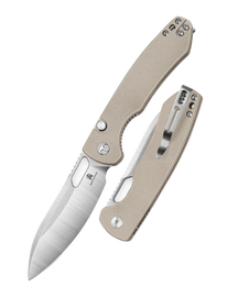Bestechman Firebird Knife Tan G10, Satin / Stonewashed D2 (BMK05B)