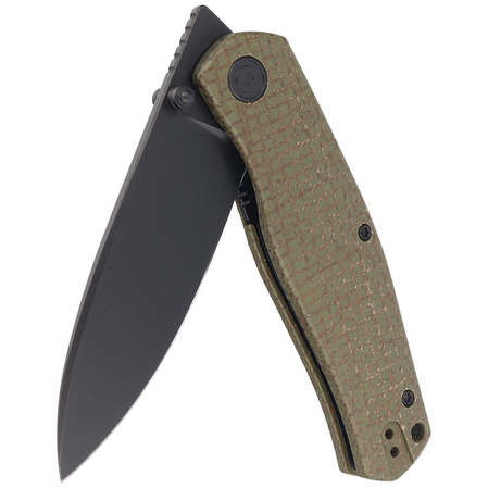 Civivi Knife Sokoke Green Burlap Micarta, Black Stonewashed 14C28N by Ray Laconico (C22007-2)