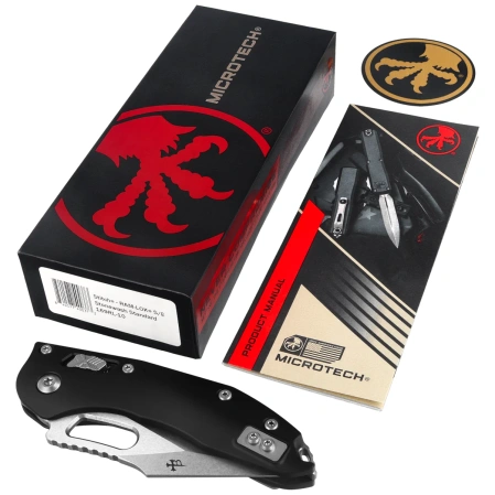 Microtech Stitch Ram-Lok S/E Knife Black Aluminium, Stonewashed M390MK by Borka Blades and Tony Marfione (169RL-10)