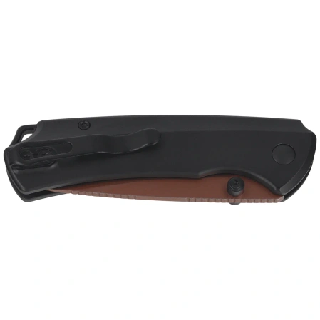 Kizer T1 BD Knife Black Titanium, Sunset Metal PVD / Stonewashed Elmax by Uli Hennicke (Ki3490.2BDA2)