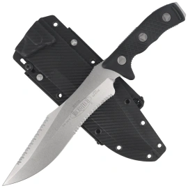Nóż Microtech Arbiter S/E Black G10, Stonewashed F/S M390 by Adam Marfione (104-12)