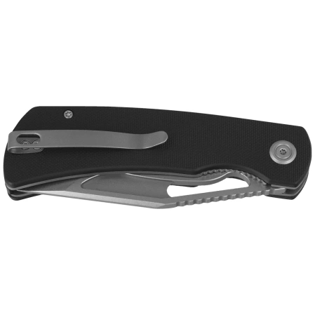 Kubey Gurkha Knife Black G10, Beadblasted 14C28N by Johan Jordaan (KU397A)