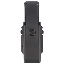Ładownica ESP na dwurzędowy magazynek 9 mm / .40 z obrotowym mocowaniem UBC-01 i paskiem zabezpieczającym, czarna (MH-04-S)
