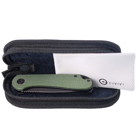Nóż składany CIVIVI Elementum Flipper Green Micarta, Black Stonewashed (C907T-E)
