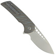 Nóż składany WE Knife Mini Malice Tiger Stripe Pattern Flamed Titanium, Silver Bead Blasted CPM 20CV by Ferrum Forge Knife Works (WE054BL-6)