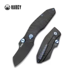 Nóż składany Kubey Monsterdog Flame Titanium, Black Stonewashed M390 by Dmitry Osarenko (KB285E)