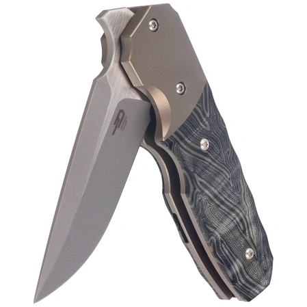 Nóż składany Bestech Freefall Bronze Titanium/Black-Green G10, Stonewashed/Satin CPM S35VN by Jason Clark (BT2007A)