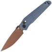 Bestech Mothus Knife Dark Blue G10, Gold PVD 14C28N by Kombou (BG67F)