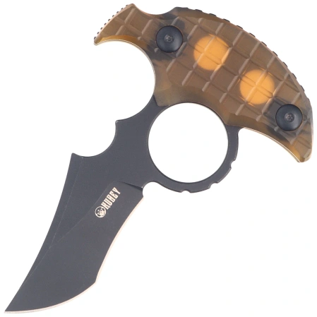 Kubey Stheno Knife Yellow Ultem, Blackwashed 14C28N by MUZI Design (KU404E)