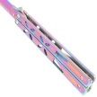 Nóż motylkowy Third Decor Habitat Balisong Rainbow Stainless Steel, Rainbow 420 (K2450)