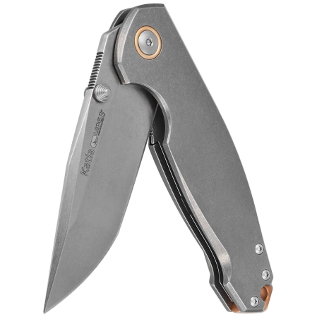 Viper Katla Gray Titanium, Stonewashed M390 by Jesper Voxnæs Knife (V5982TI)