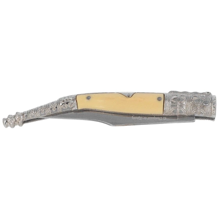 Martinez Albainox Folding Knife – White ABS Handle, Satin 3Cr13MoV (19790)