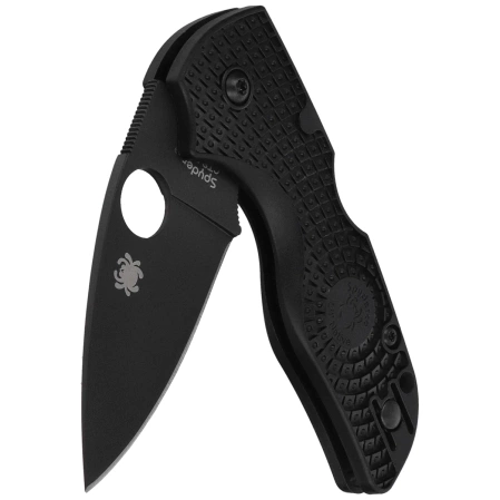 Spyderco Lil' Native Lightweight Knife Black FRN, Black DLC CTS BD1N by Eric Glesser (C230PBBK)