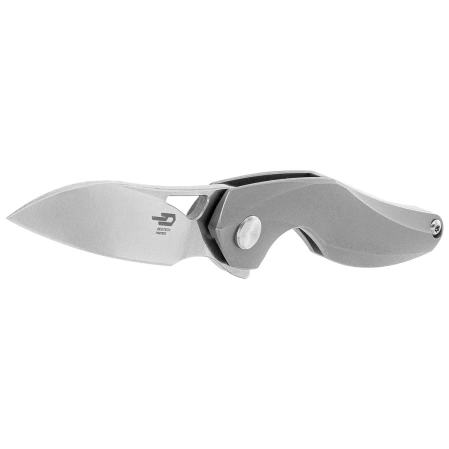 Bestech The Reticulan Neck Knife Grey Titanium, Stonewashed / Satin CPM S35VN by Elijah Isham (BT1810A)
