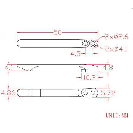 Civivi Stonewashed Gray Titanium clip and screw set for Civivi Baby Banter (T003A)