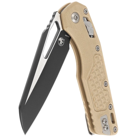 Microtech MSI S/E Ram-Lok Frag Tan G10, Black M390MK by Tony Marfione (210-1FRGTTA)