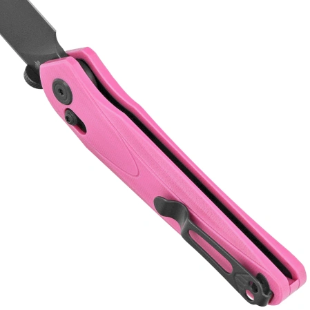 Bestech Mothus Knife Pink G10, Grey PVD 14C28N by Kombou (BG67E)