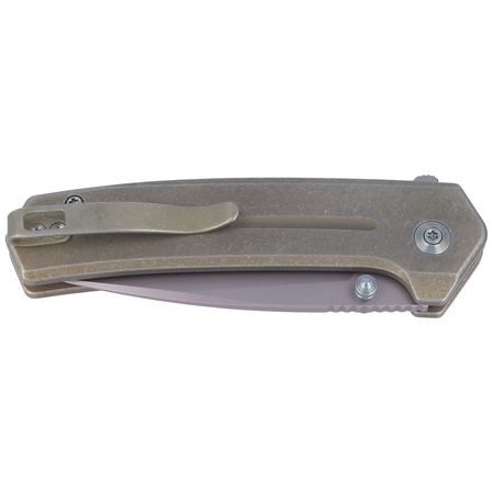 Nóż składany WE Knife Culex Green Titanium, Silver Bead Blasted CPM 20CV (WE21026B-5)