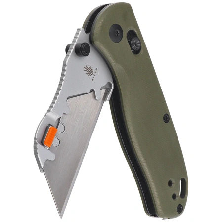 Kizer Uti Bear 2 Knife Olive Green G10, Bead Blasted SK5 / 50Cr15MoV by Azo (V3619JA6)