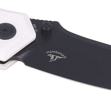 Nóż składany Kubey Ruckus Ivory G10, Dark Stonewashed AUS-10 by Sherif Manganas (KU314D)