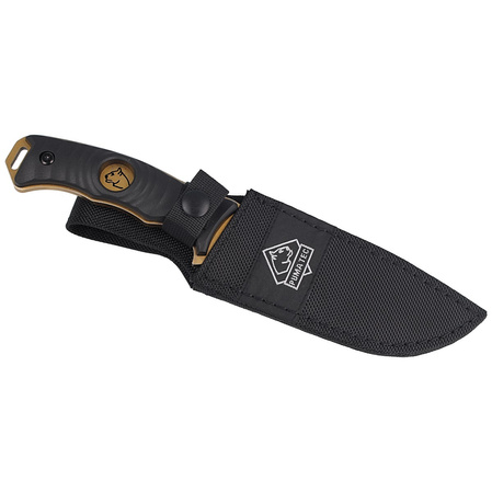 Puma Solingen Hunting Knife Wood, Gold Titanium Coating (326213)