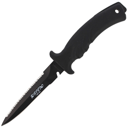 MAC Torpedo 11 BE Diving Knife Black PP-TPE, Black Idroglider W 1.4060