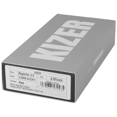 Kizer Begleiter 2.9 CL Knife Norplex UltreX Micarta, Black PVD BD1N by Azo (V3458.2CDA1)