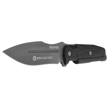 Nóż K25 RK-32499 RAH-66 Black Rubber, Titanium 7Cr17Mov