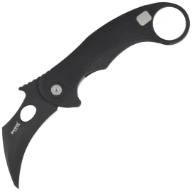 LionSteel L.E.One Mid Karambit Knife Black Aluminium, Black M390 by Emerson Design (LE2 A BB)