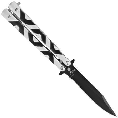 Nóż motylkowy Third Decor Habitat Balisong Grey/Black Aluminium, Black (12313)