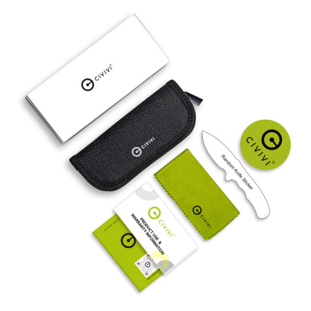 Civivi Anaaki Knife Red Aluminum, Damascus (C24039-DS1)