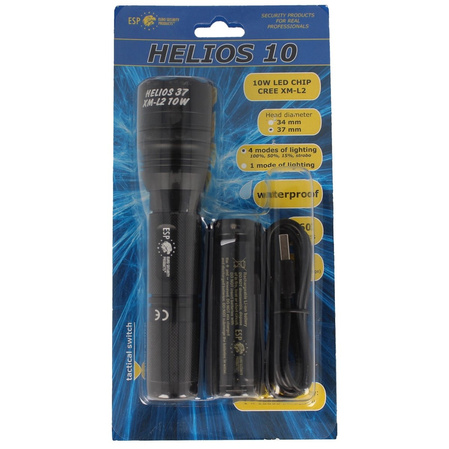 Flashlight ESP Helios 10 with USB charger (HELIOS 10-37-4R)