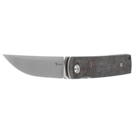 Nóż składany Reate Bushido Titanium/Dark Matter Copper Fat Carbon, Hand Satin M390 (BSO.DMC.SAT)