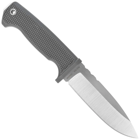 Demko FreeReign Drop Point Knife Grey Rubberized, Satin AUS10A by Andrew Demko (FR-10A-GREY)