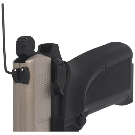 Zestaw wiatrówkowy 13: pistolet Voltran Ekol ES P66 Satin 4.5 mm, 1500 BBs, 10 kapsuł CO₂, 100 tarcz