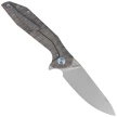 Kubey Nova Frame Lock Knife Flamed Titanium, Beadblasted 14C28N (KB235G)