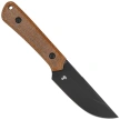 Kubey Knife Thorn Brown Micarta, Blackwashed 14C28N by Scott Halpern (KU413F)