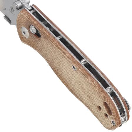 Kizer Uti Bear 2 Knife Brown Micarta, Bead Blasted SK5 / 50Cr15MoV by Azo (V3619JA7)