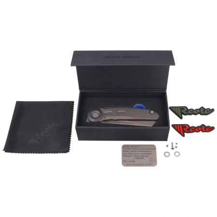 Nóż składany Reate VK-CLU Darkwashed Titanium, Darkwashed Elmax by Vulpex Knives
