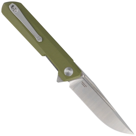 Bestechman Dundee Knife OD Green G10, Stonewashed  / Satin D2 by Ostap Hel (BMK01B)