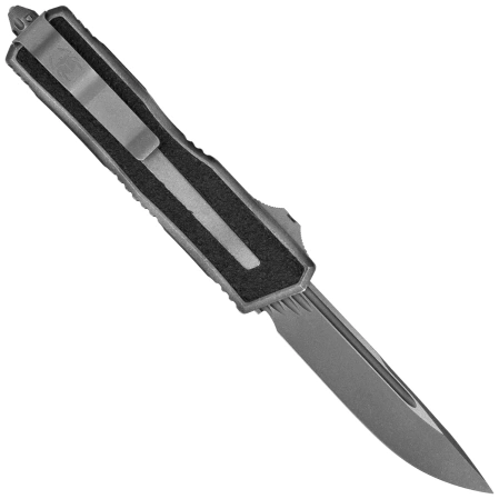 Microtech Scarab II Gen III S/E OTF Knife Weathered Metal Aluminum, Apocalyptic M390MK by Tony Marfione (1278-10APWME)